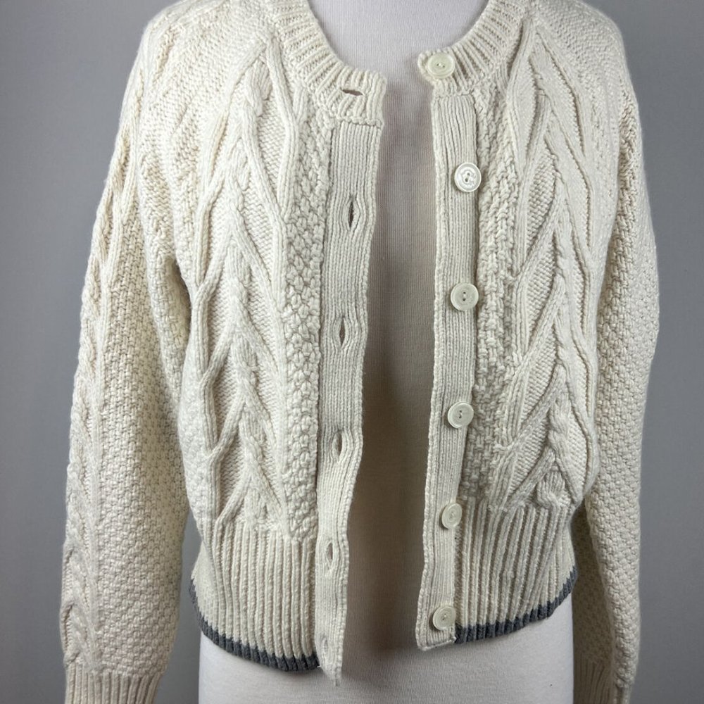 C Wonder Cardigan Sweater Size Medium Womens Cream NWT